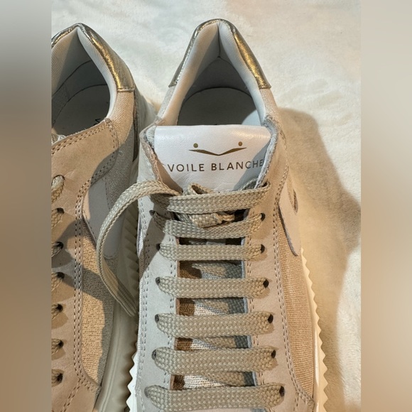 Voile Blanche Lipari Sneakers in Cream Beige Size 38 US Size 8 - Picture 11 of 12